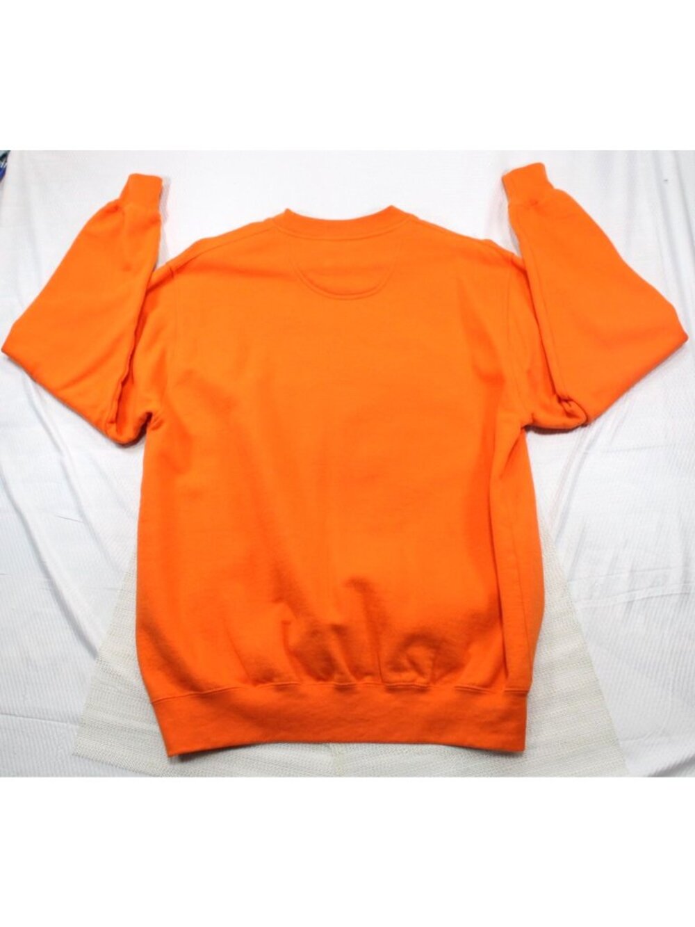 NFL Broncos Spell Out Horse Logo Orange Pull Over Sweatshirt Medium - Picture 7 of 7
